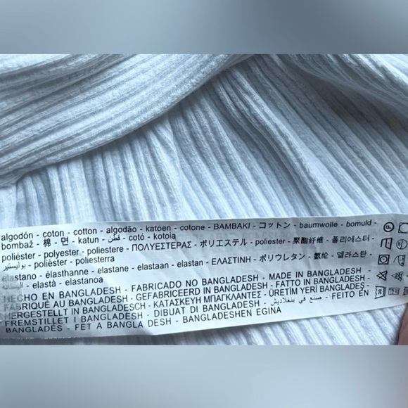 ZARA Ruffled Ribbed T-shirt - Picture 5 of 6